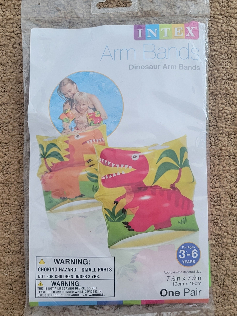 Intex Dinosaur Arm Bands - Bright Yellow